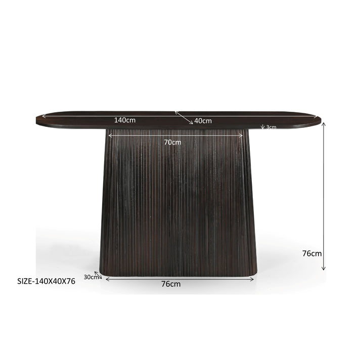 Livingfurn - Wandtafel Salvator Walnut 140cm - Mangohout