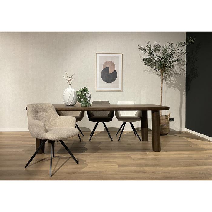 Livingfurn - Eetkamertafel Badou 240cm - Mangohout