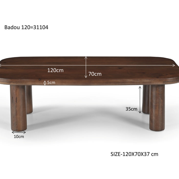 Livingfurn - Salontafel Badou 120cm - Mangohout