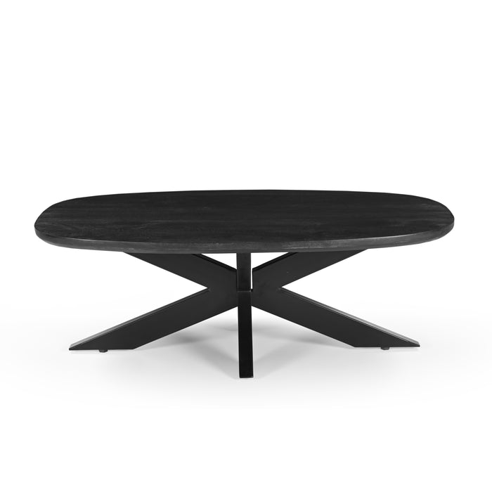 Livingfurn - Salontafel Jesper Brown 120cm - Mangohout | Gecoat Staal