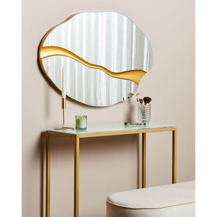 Beliani - POIVRES - Wandspiegel - Goud - 60 x 90 cm - Glas