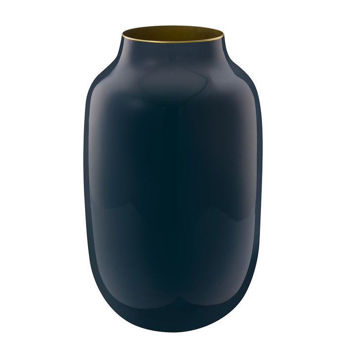 Pip Studio Bloemenvaas - Metalen Vaas - Blauw - 30cm