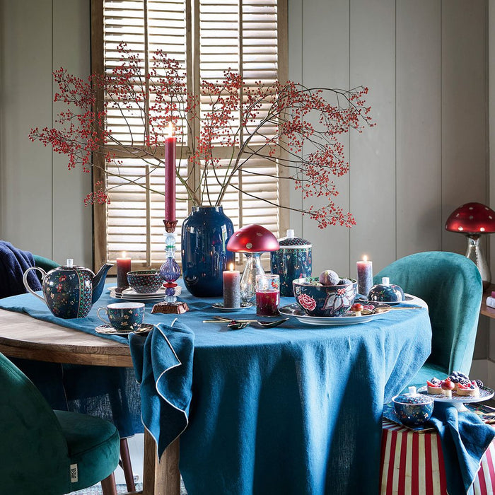 Pip Studio Bloemenvaas - Metalen Vaas - Blauw - 30cm