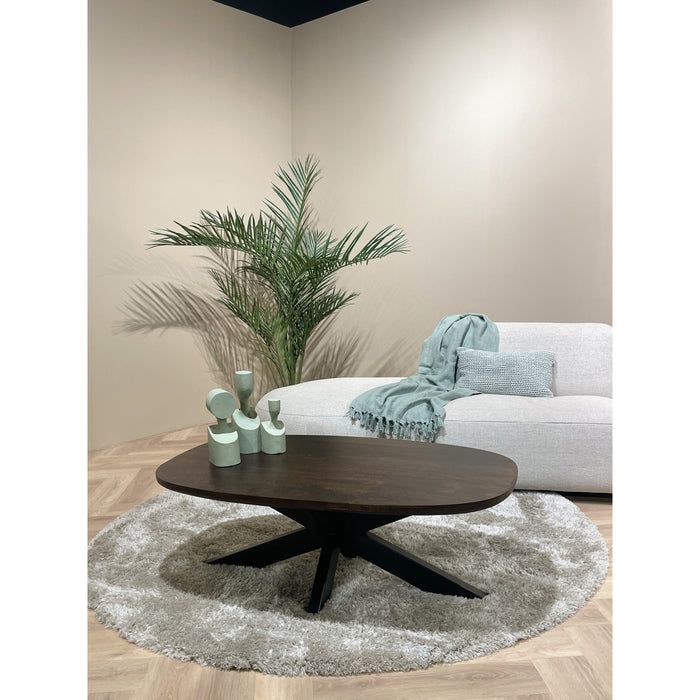 Livingfurn - Salontafel Jesper Brown 120cm - Mangohout | Gecoat Staal