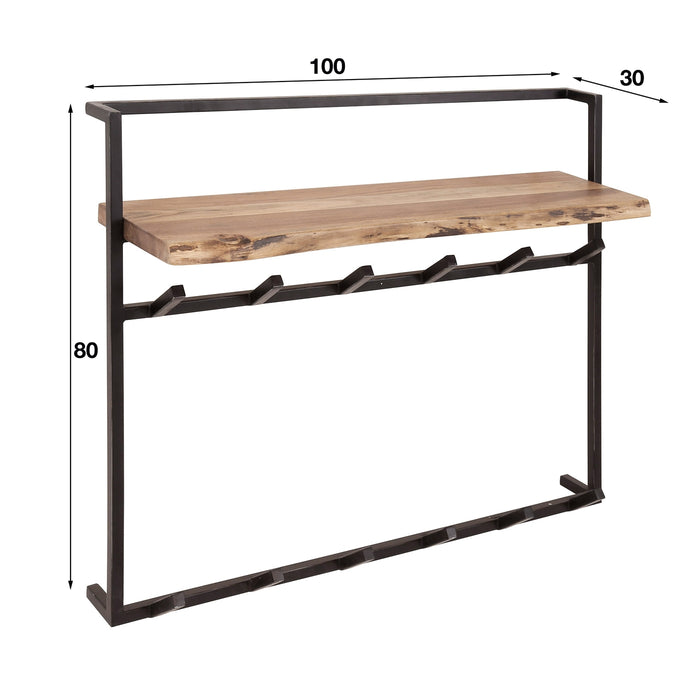 Giga Meubel - Kapstok 12 Haken - Incl. Hoedenplank - Hout & Metaal