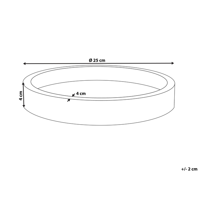 Beliani - ITEA - Decoratief dienblad - Beige - Marmer