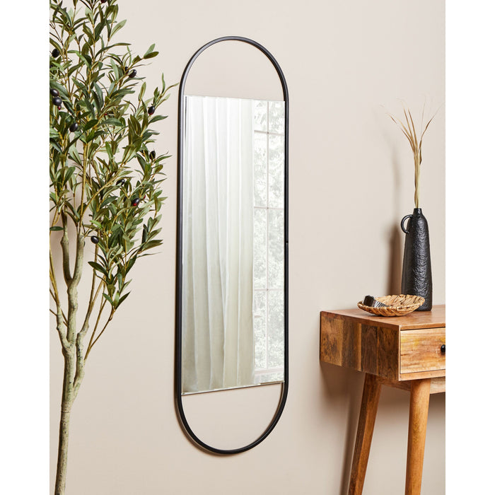 Beliani - VALLERY - Wandspiegel - Zwart - 40 x 120 cm - Glas