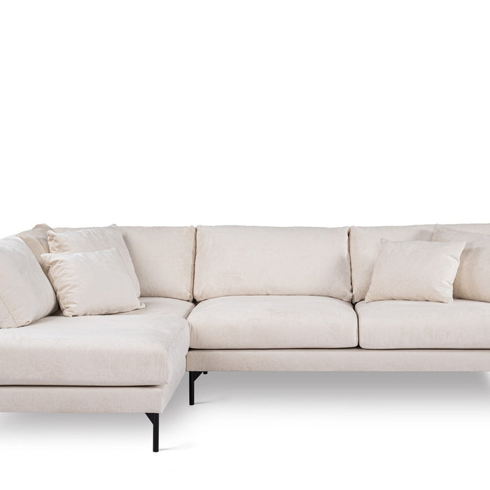 Giga Meubel - Hoekbank Stof - Champagne - 3-Zits Links - Loris