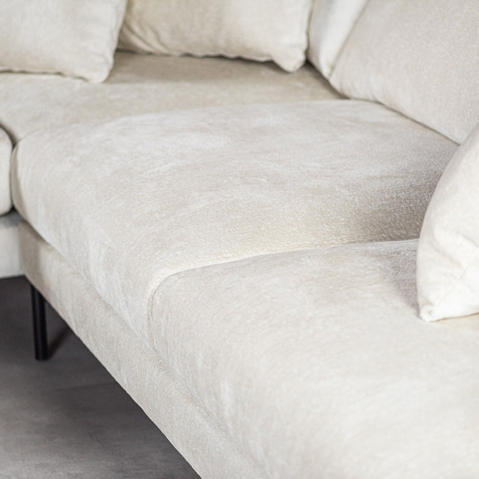 Giga Meubel - Hoekbank Stof - Champagne - 3-Zits Links - Loris