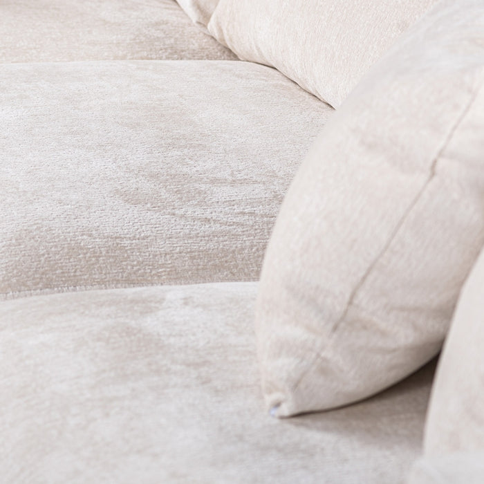 Giga Meubel - Hoekbank Stof - Champagne - 3-Zits Links - Loris