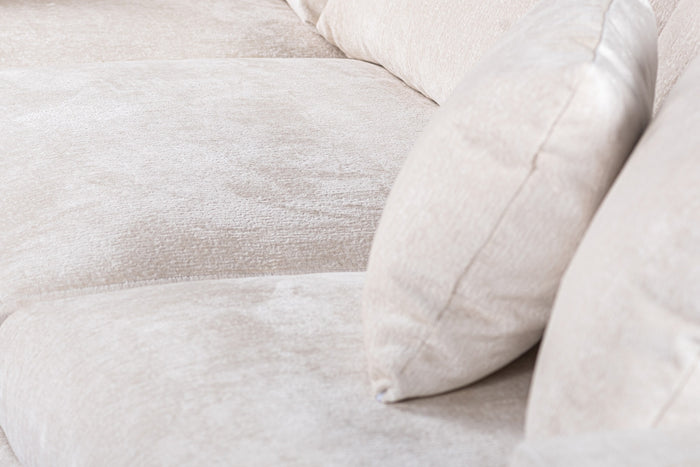 Giga Meubel - Hoekbank Stof - Champagne - 3-Zits Links - Loris