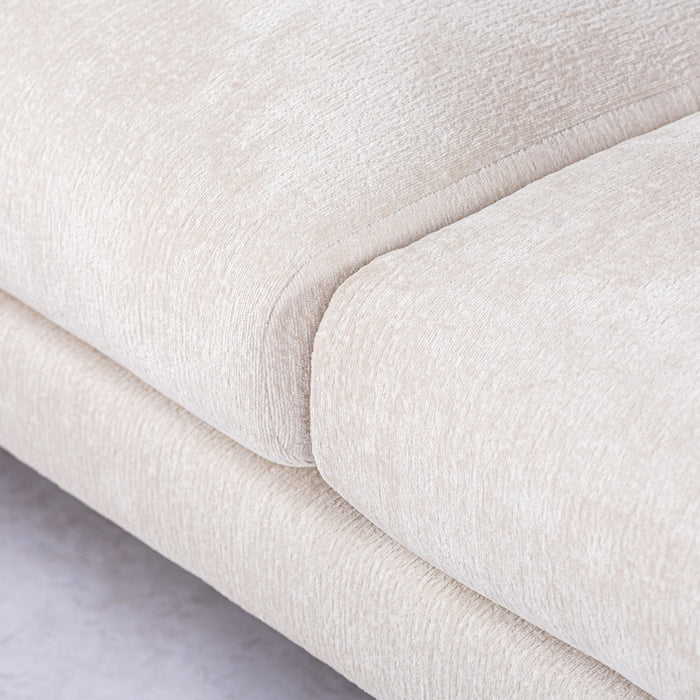 Giga Meubel - Hoekbank Stof - Champagne - 3-Zits Links - Loris