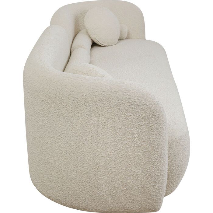 Kare Design Kelly Bank 3-zits - Bouclé Crème Wit