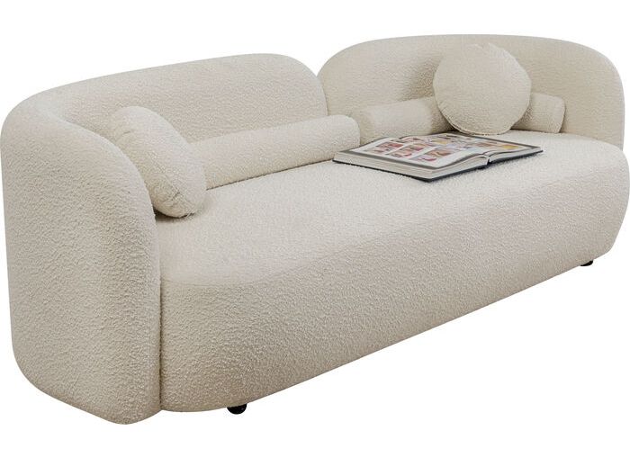 Kare Design Kelly Bank 3-zits - Bouclé Crème Wit