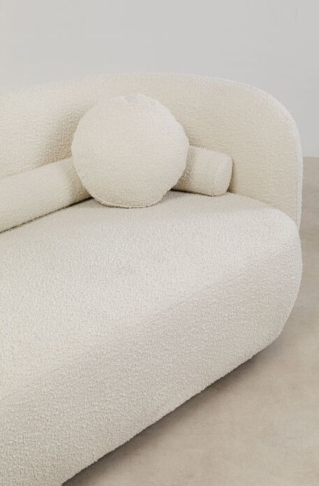 Kare Design Kelly Bank 3-zits - Bouclé Crème Wit