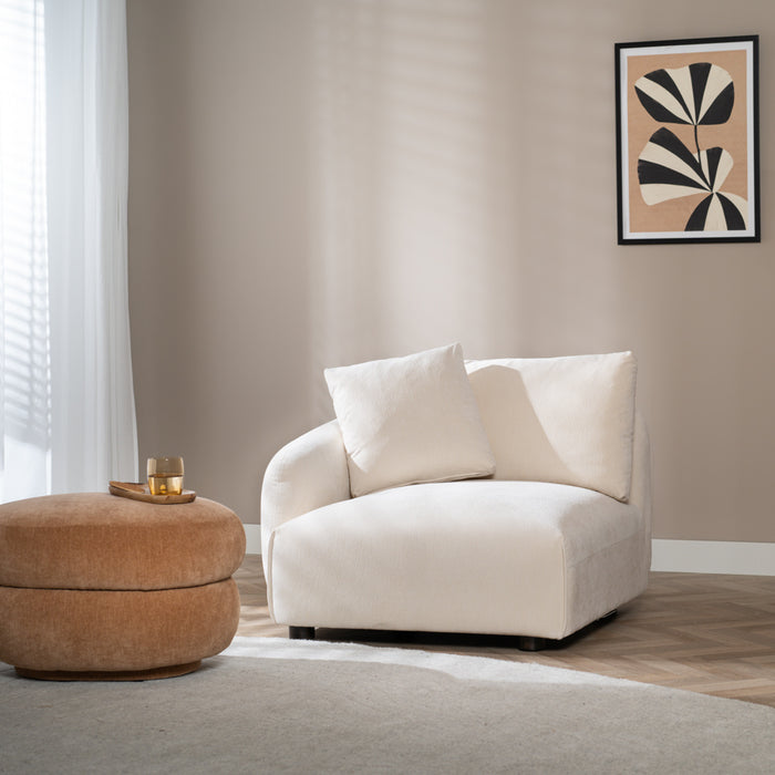 Bronx71 3-zitsbank Isa chenille off white