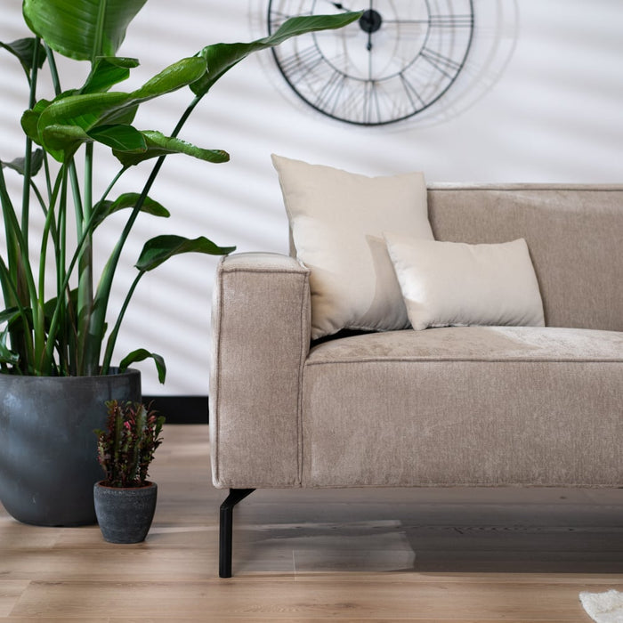 Bronx71 3-zitsbank Kansas stof gemêleerd taupe