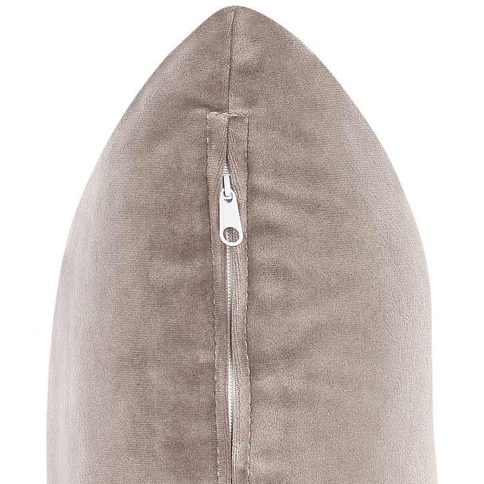 Beliani - CHAUMONT - Chaise longue - Taupe - Rechterzijde - Fluweel