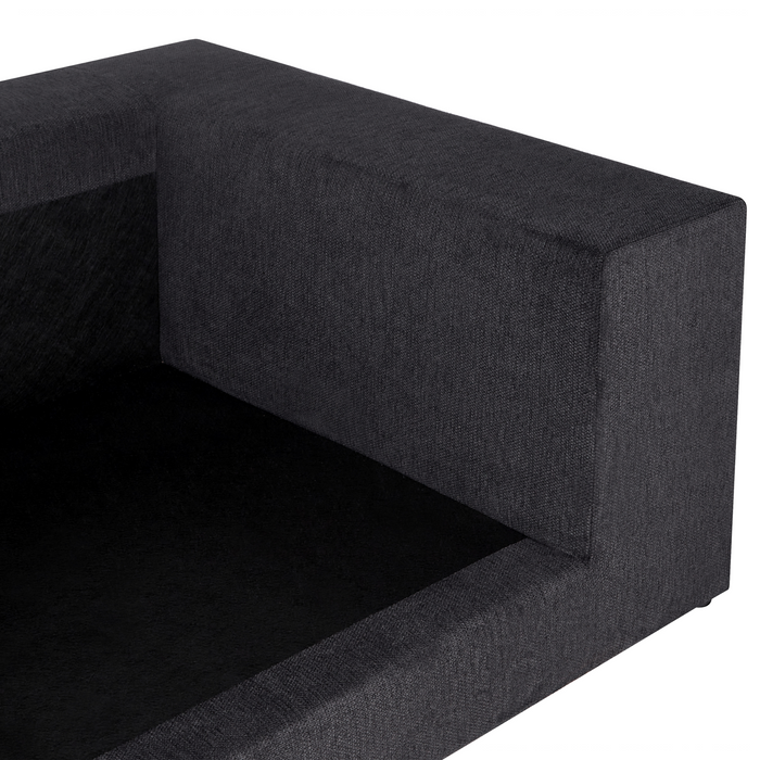 Beliani - GLORVIKA - Driezitsbank - Zwart - Polyester