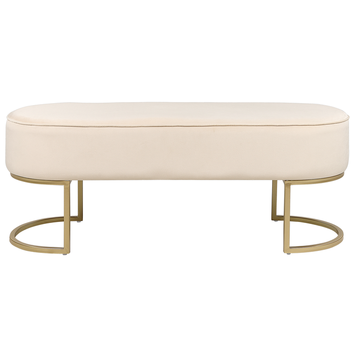 Beliani - MILRY - Voetenbank - Crème - Polyester