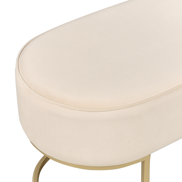 Beliani - MILRY - Voetenbank - Crème - Polyester