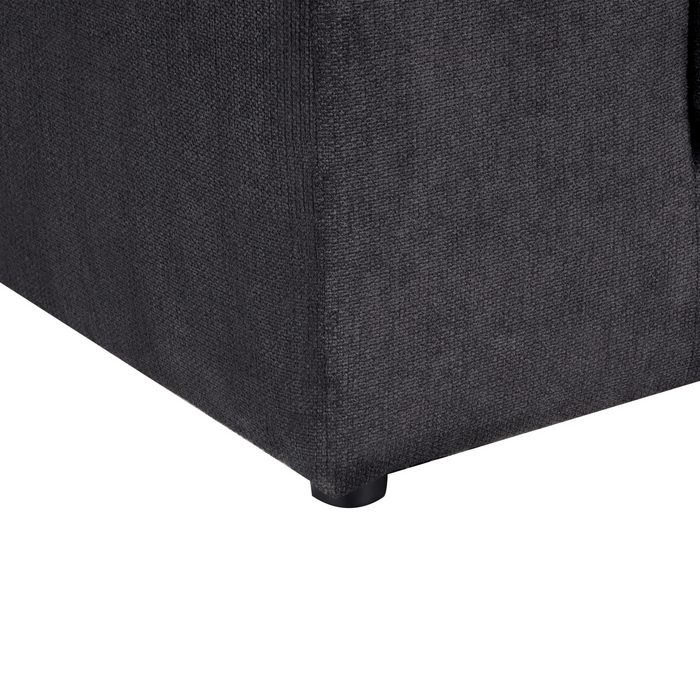 Beliani - GLORVIKA - Driezitsbank - Zwart - Polyester