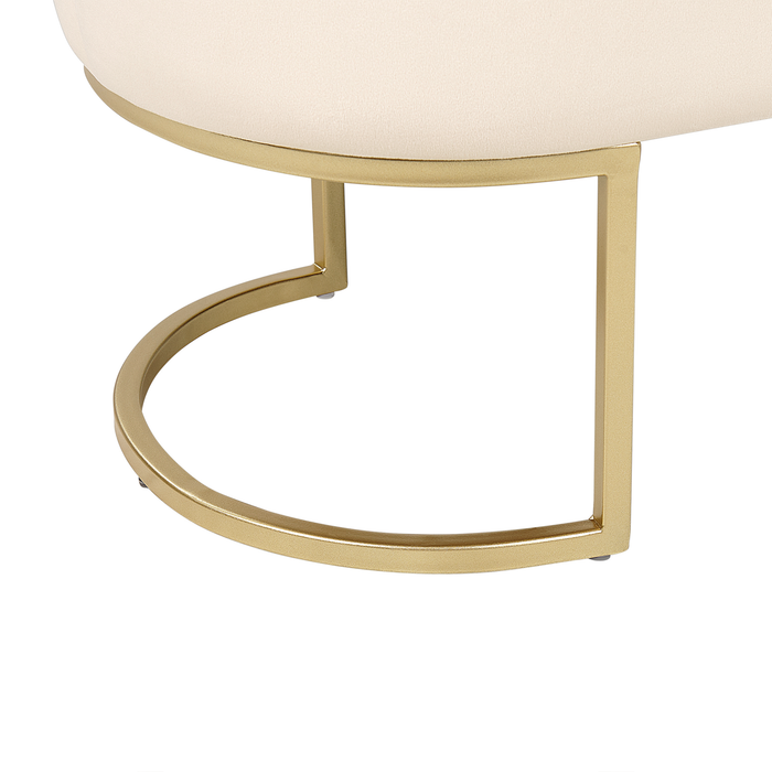 Beliani - MILRY - Voetenbank - Crème - Polyester