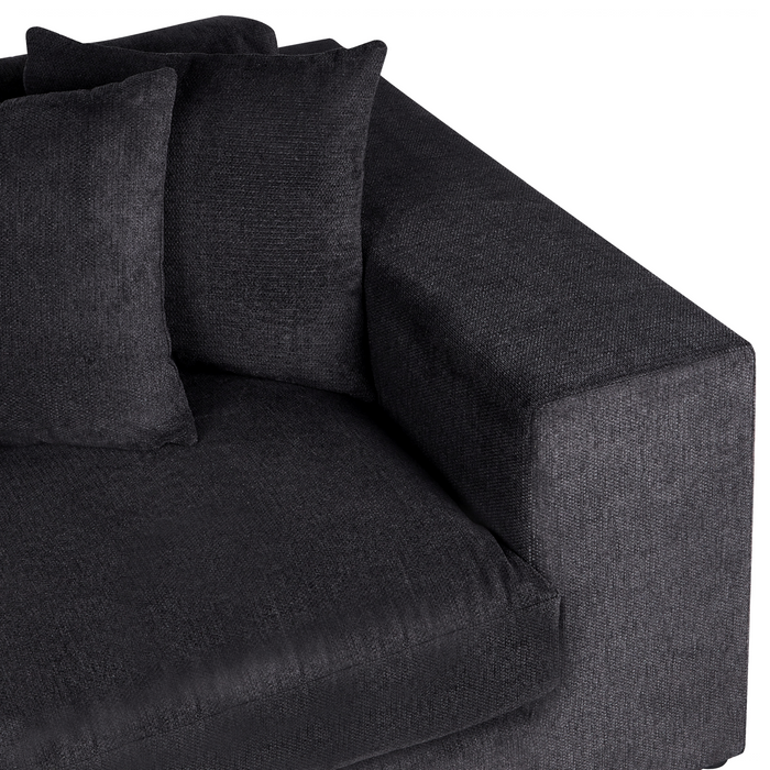 Beliani - GLORVIKA II - Driezitsbank - Zwart - Polyester