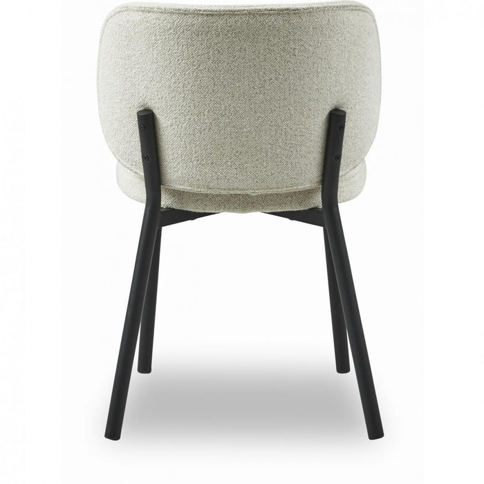 Nordic Home Milly eetkamerstoel bouclé - wit