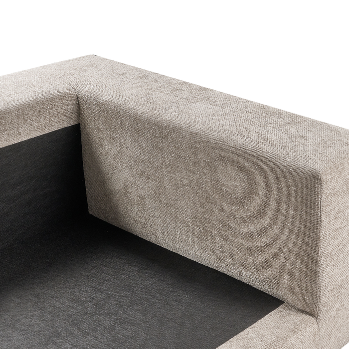 Beliani - GLORVIKA II - Driezitsbank - Taupe - Polyester