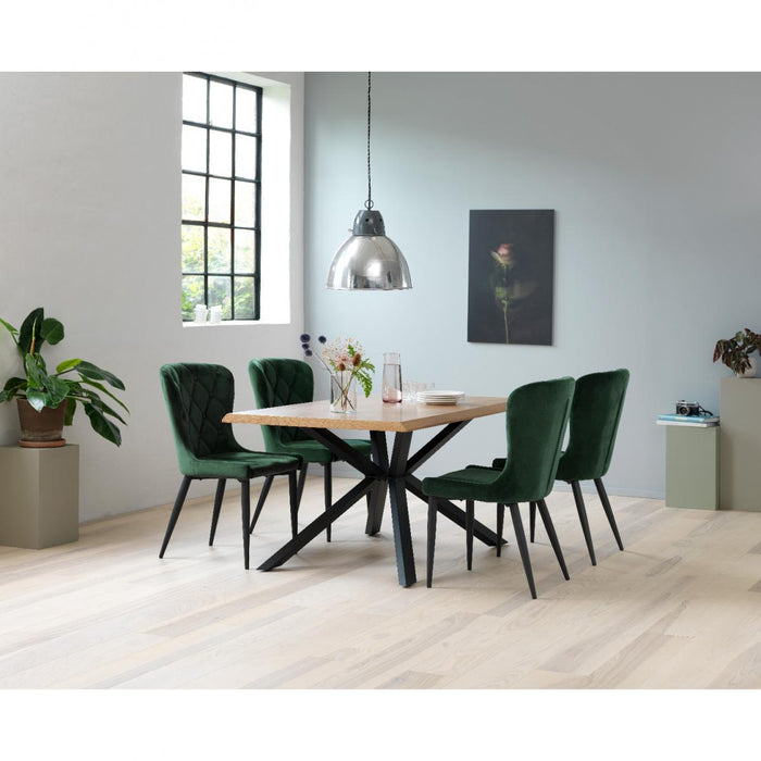 Nordic Home - Gustav eetkamerstoel - velvet - groen