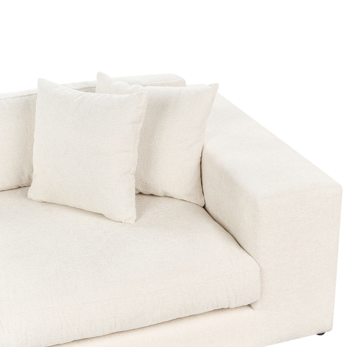 Beliani - GLORVIKA II - Driezitsbank - Gebroken wit - Polyester