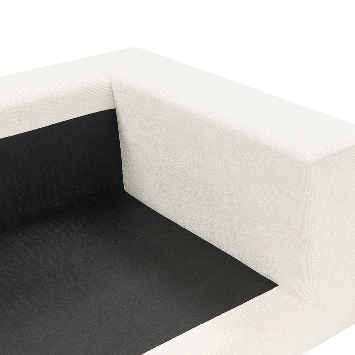 Beliani - GLORVIKA II - Driezitsbank - Gebroken wit - Polyester