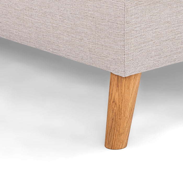 Giga Meubel - Hoekbank Stof - Beige|Eikenhout - 3-Zits Rechts - Inari