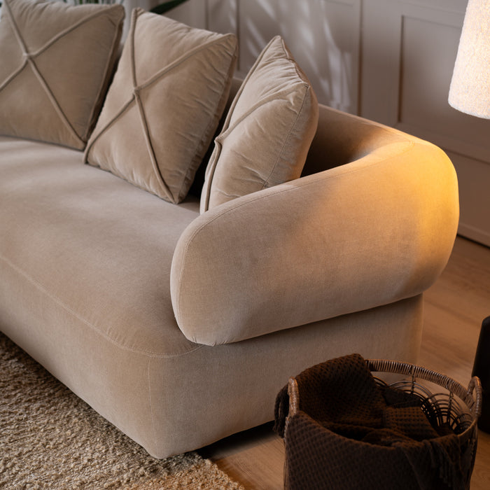 Bronx71 3-zitsbank Palermo velvet taupe