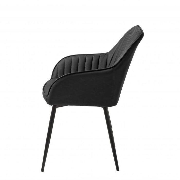 Nordic Home Kjell armstoel - pu leer - zwart