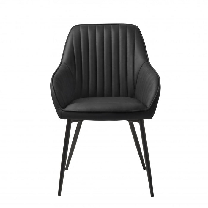 Nordic Home Kjell armstoel - pu leer - zwart