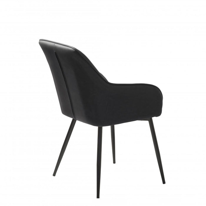 Nordic Home Kjell armstoel - pu leer - zwart