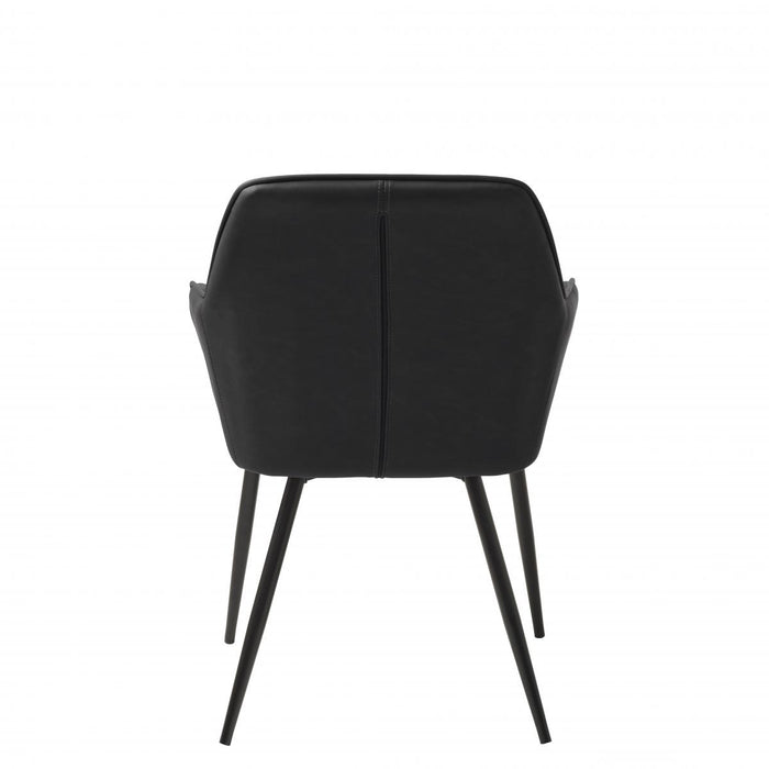 Nordic Home Kjell armstoel - pu leer - zwart