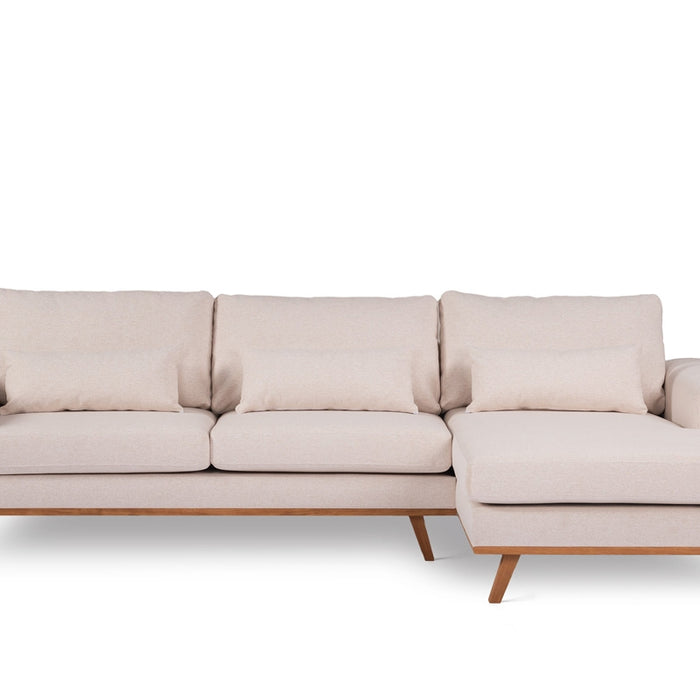 Giga Meubel - Hoekbank Stof - Beige - 3-Zits Rechts - Grande