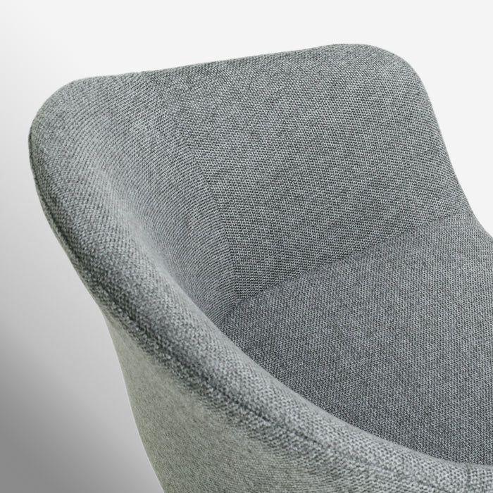 Nolon Nena-Otis eetkamerstoel donkergrijs - walnoot houten onderstel -