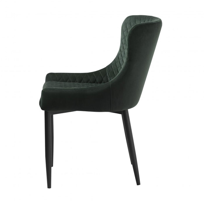 Nordic Home Milly eetkamerstoel velvet - groen