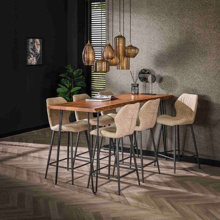 Fraaai Varadero barstoel boucle - zand