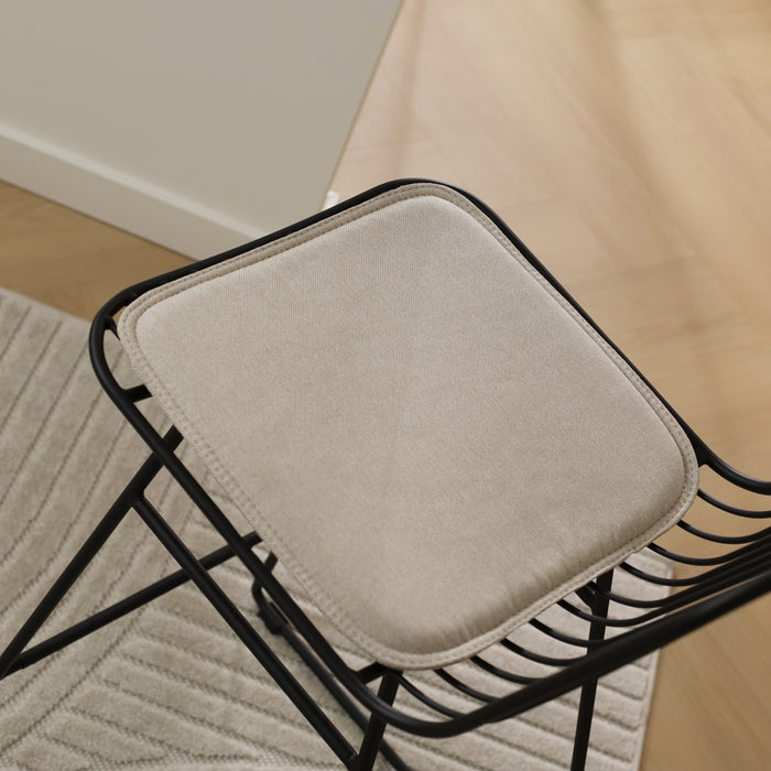 Nolon Pelle Metalen Barkruk Zwart - Met Zitkussen