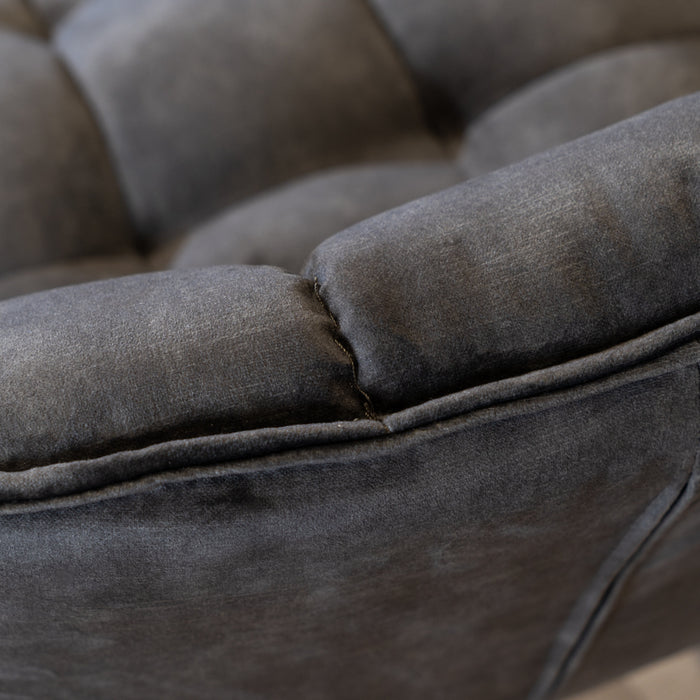 Bronx71 Velvet barkruk Janna antraciet 70 cm