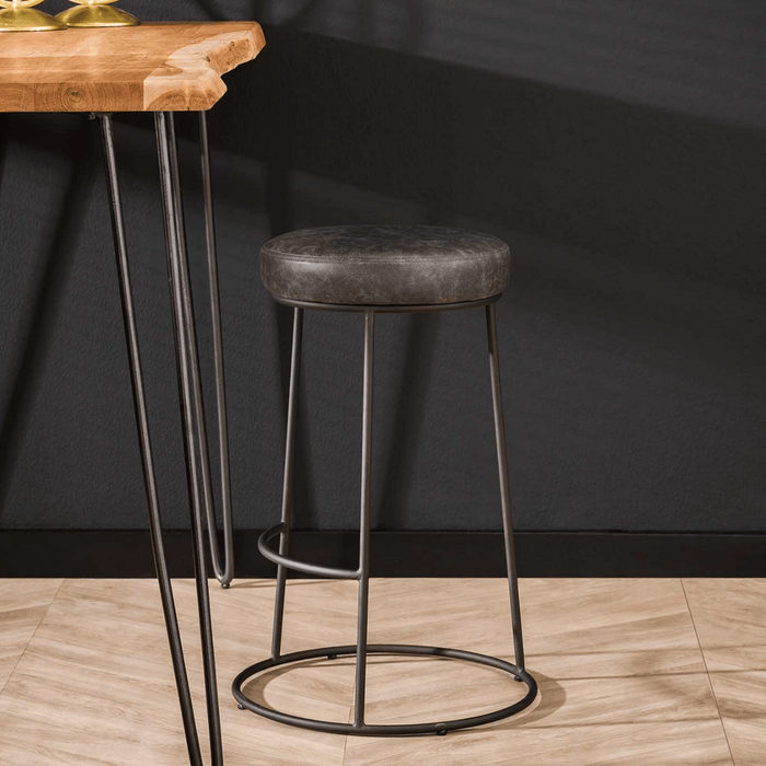 Fraaai - Natadola barkruk 65 cm PU-leer|metaal