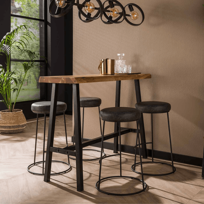 Fraaai - Natadola barkruk 65 cm PU-leer|metaal