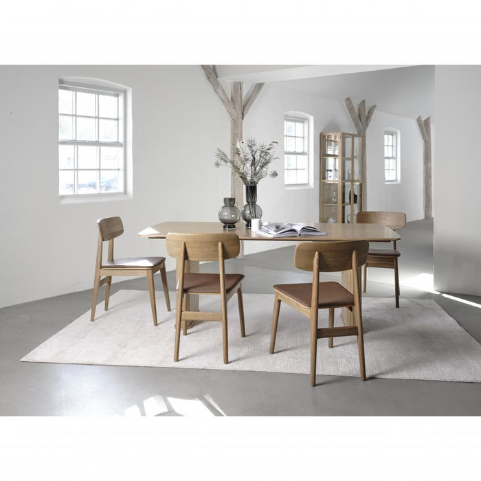 Nordic Home Mikkel eetkamerstoel - eikenhout - naturel|bruin