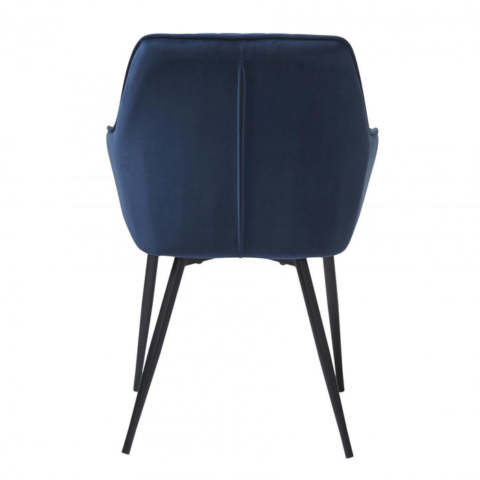 Nordic Home Kjell armstoel - velvet - blauw