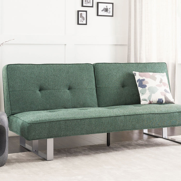 Beliani - DUBLIN - Slaapbank 3-zits - Donkergroen - Polyester